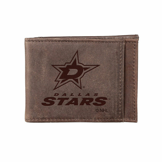 Team Sports America Everyday - Front Pocket Wallet w/ RFID Blocking, Dallas Stars, Brown