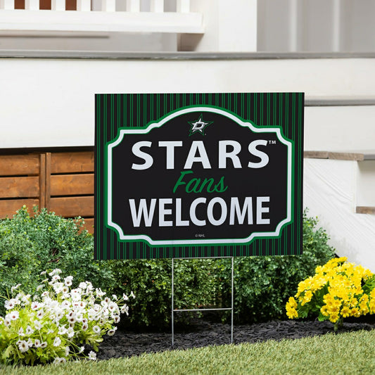 Team Sports America Value - Dallas Stars Coroplast Yard Sign, "Fans Welcome"