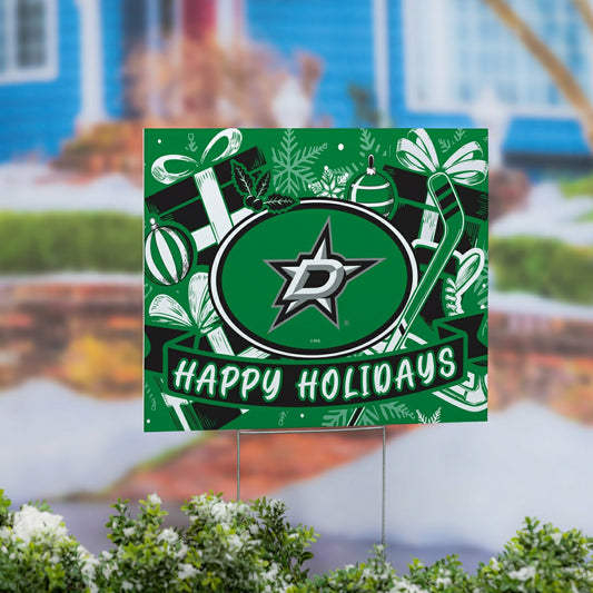 Team Sports America Recommended - Dallas Stars Yard Sign, Holiday