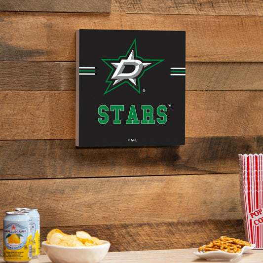 Team Sports America Recommended - Dallas Stars Wood Wall Sign, 12x12