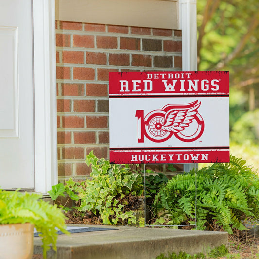 Team Sports America Everyday - Detroit Red Wings, 100 Anniversary Cororplast Yard Sign