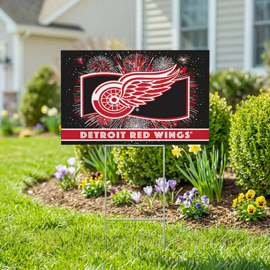 Team Sports America Recommended - Detroit Red Wings Yard Sign, Patriotic