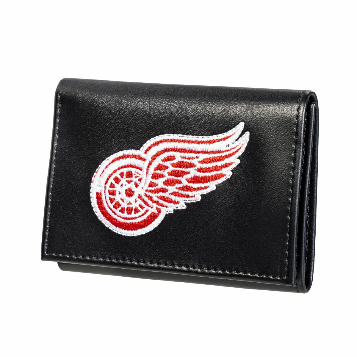 Team Sports America Value - Detroit Red Wings Black Tri-Fold Embroidered Wallet w/ RFID Blocking