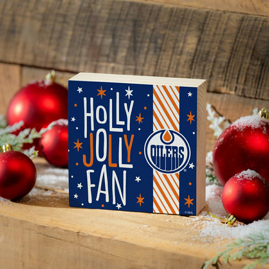 Team Sports America Value - Edmonton Oilers Block, Holiday, 6x6