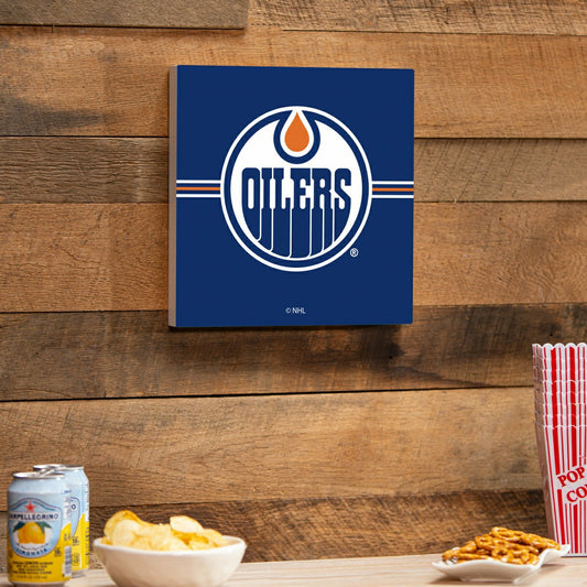 Team Sports America Value - Edmonton Oilers Wood Wall Sign, 12x12