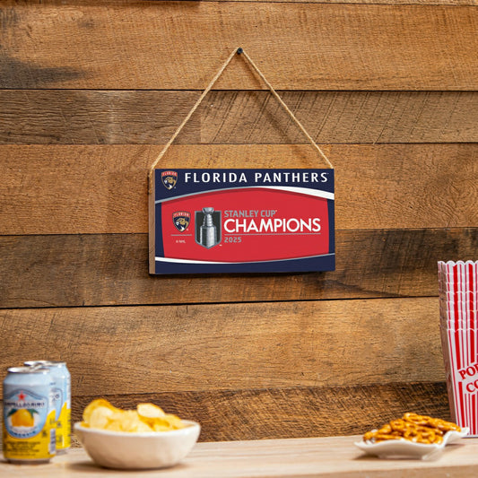 Team Sports America Everyday - Florida Panthers Stanley Cup 2025 Champions Wood Wall Sign, 6x11