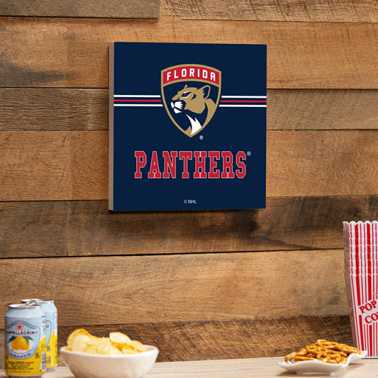 Team Sports America Recommended - Florida Panthers Wood Wall Sign, 12x12