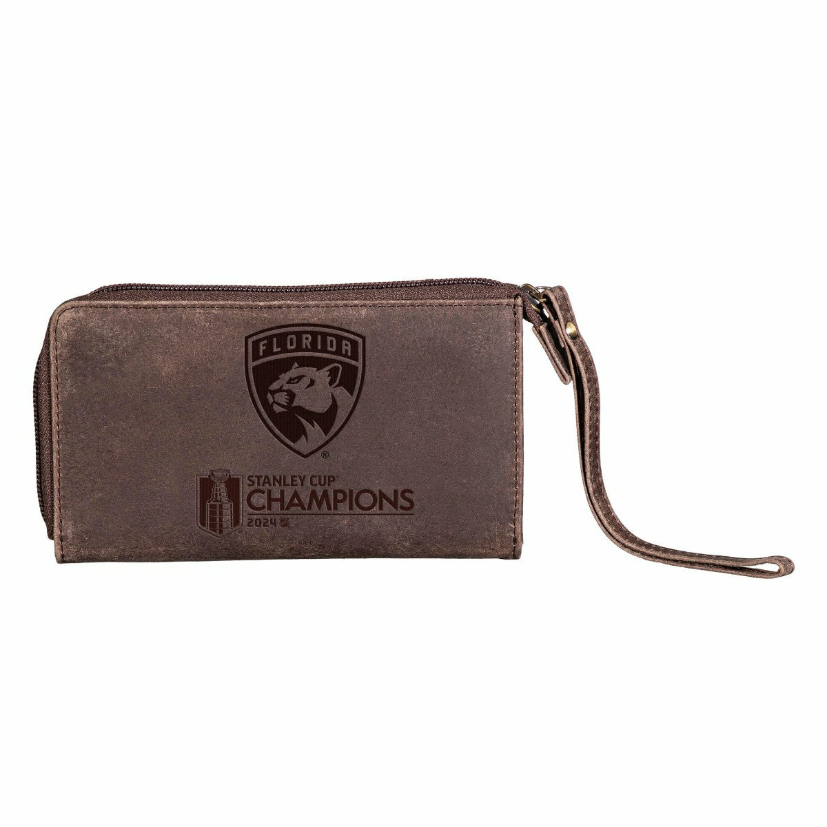 Team Sports America Recommended - Florida Panthers Wristlet Wallet, Brown, SC24 Champions