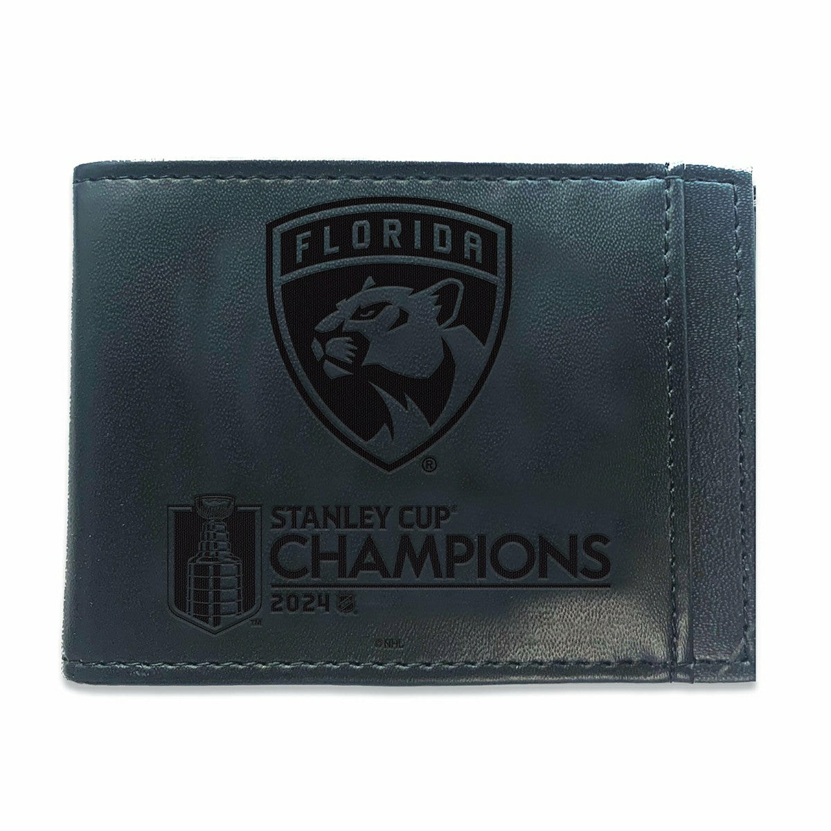 Team Sports America Value - Florida Panthers Front Pocket Wallet with RFID Blocking, Black, SC24 C