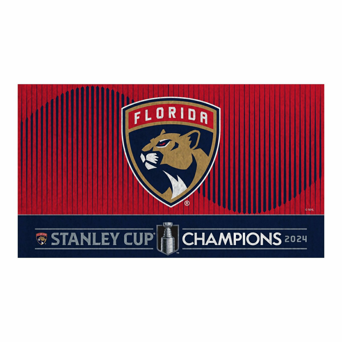 Team Sports America Best Seller - Florida Panthers PVC Mat COLOR, Stanley Cup Champions 2024
