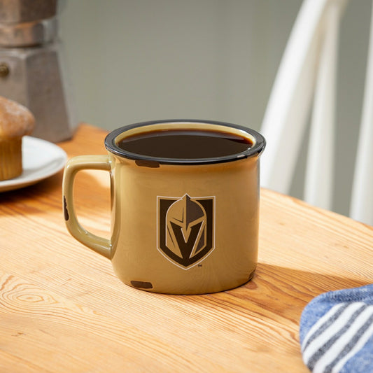 Team Sports America Exclusive - Vegas Golden Knights Ceramic Camp Cup with Enamel Finish, 14oz
