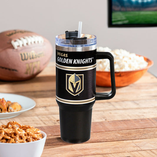 Team Sports America Classic - 40oz Stainless Steel Canyon Cup w/ Straw, Vegas Golden Knights