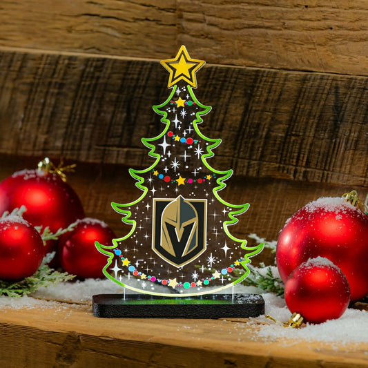 Team Sports America Essential - Vegas Golden Knights Hockey Holiday Tree Desklite LED Decor