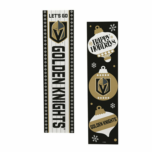Team Sports America Recommended - 47" Double Sided Leaner, Vegas Golden Knights, Christmas