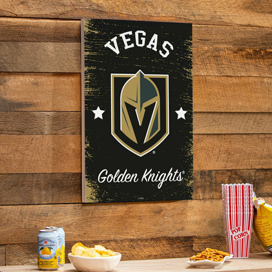 Team Sports America Exclusive - Vegas Golden Knights Wood Wall Sign, 16x24