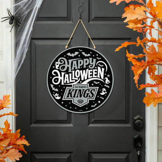 Team Sports America Value - Los Angeles Kings Halloween Round Door Décor with Hanging Rope, 18x18
