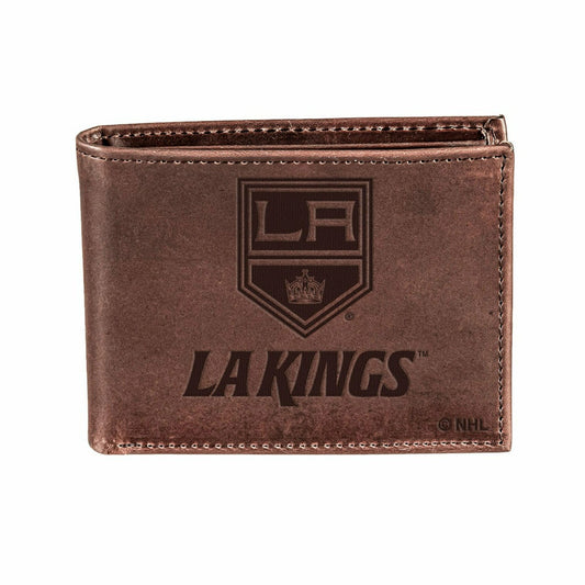 Team Sports America Everyday - Los Angeles Kings, Bi-Fold Wallet, Brown, CH, 100% Genuine Leather