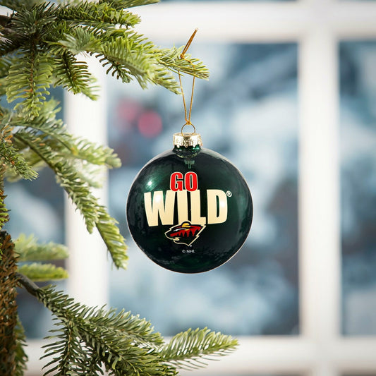 Team Sports America Essential - Blown Glass Ornament, Minnesota Wild