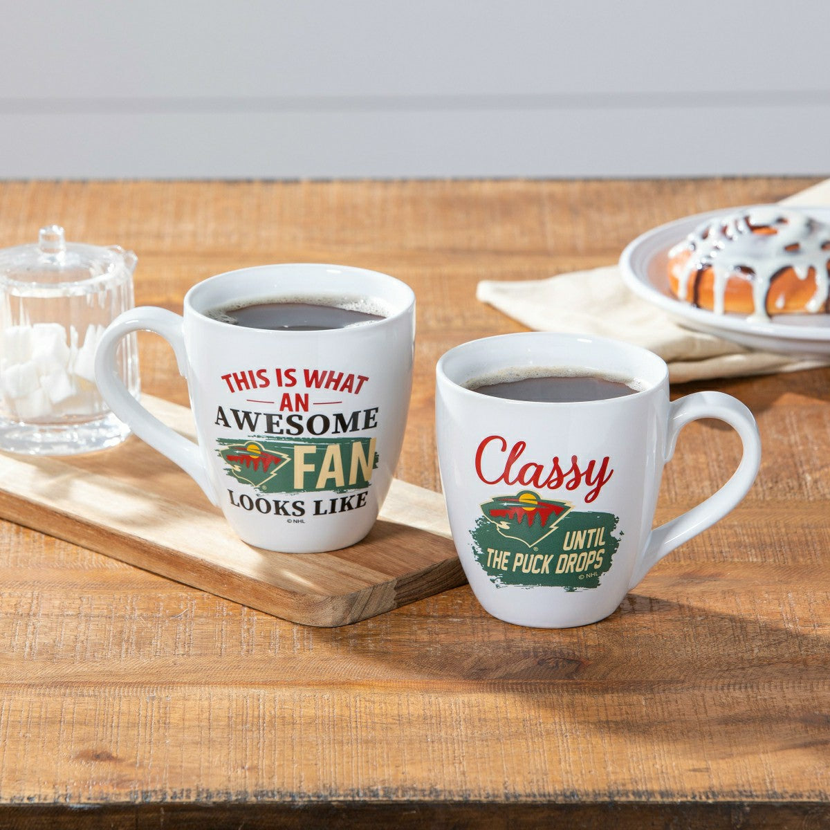 Team Sports America Best Seller - Ceramic Cup o' Java 17oz Gift Set, Minnesota Wild