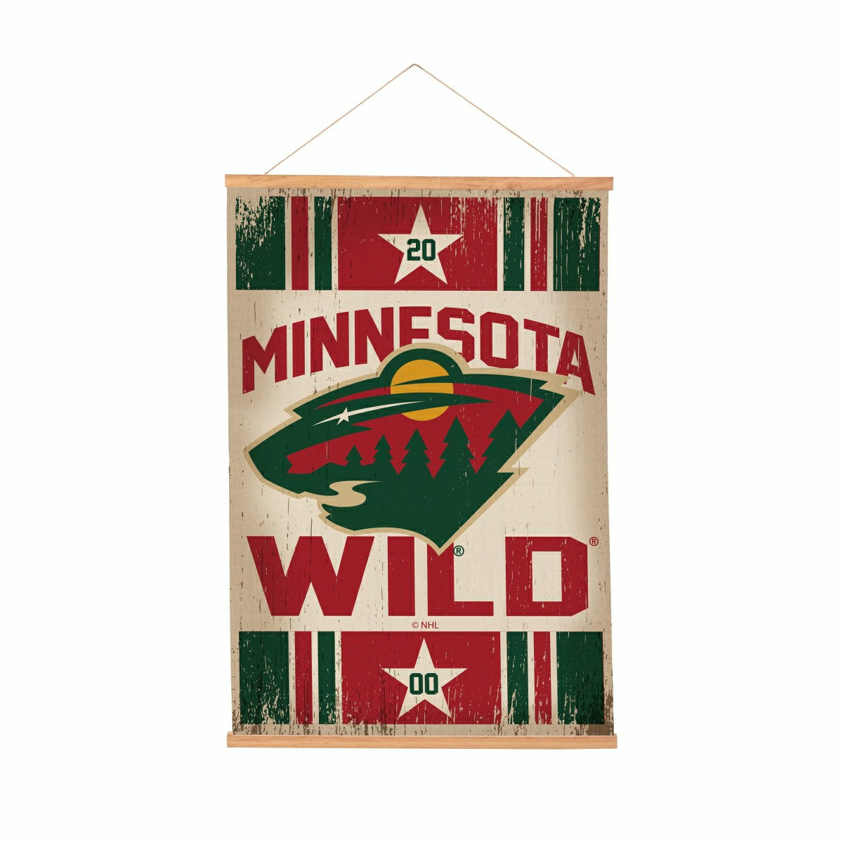 Team Sports America Signature - Minnesota Wild, Canvas Wall Tapestry, Medium, 36x24