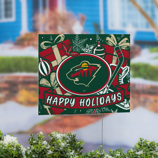 Team Sports America Essential - Minnesota Wild Yard Sign, Holiday