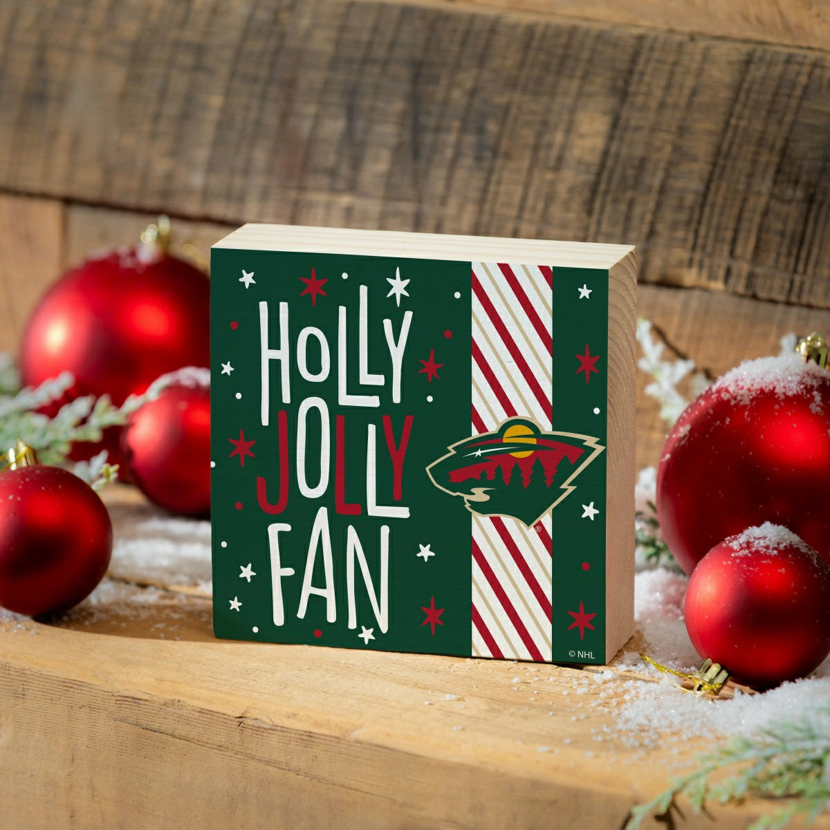 Team Sports America Trending - Minnesota Wild Block, Holiday, 6x6
