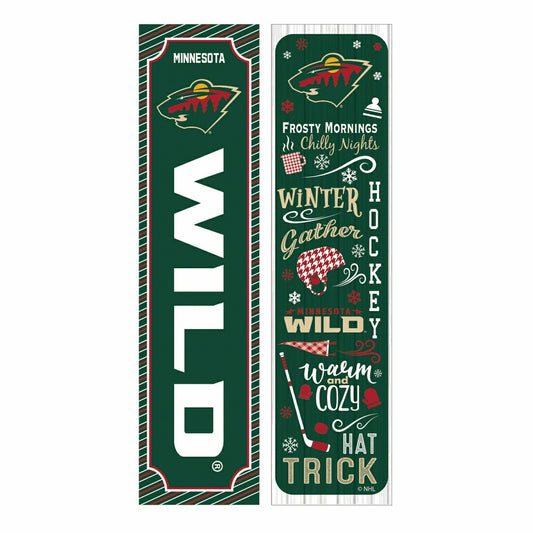 Team Sports America Everyday - Minnesota Wild 46" Double Sided Leaner, Winter Seasonal