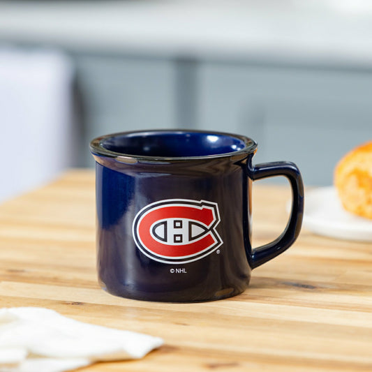 Team Sports America Exclusive - Montreal Canadiens Ceramic Camp Cup with Enamel Finish, 14oz