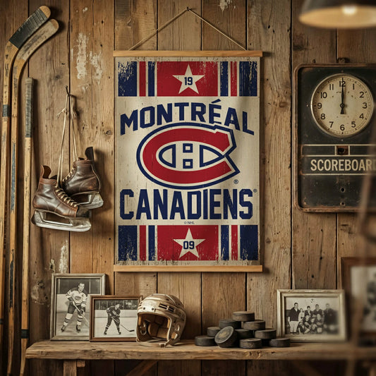 Team Sports America Essential - Montreal Canadiens, Canvas Wall Tapestry, Medium, 36x24