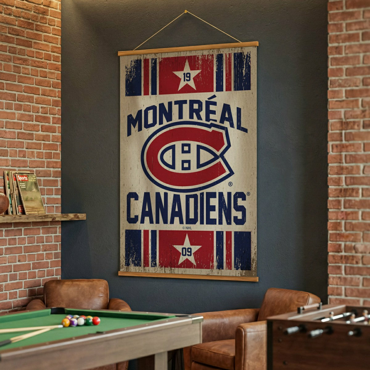 Team Sports America Everyday - Montreal Canadiens, Canvas Wall Tapestry, Large, 54x36