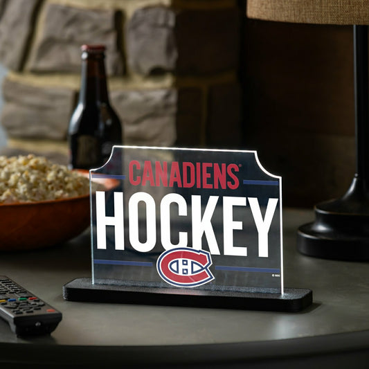 Team Sports America Best Seller - Montreal Canadiens Hockey Rectangle Desklite LED Decor