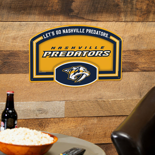 Team Sports America Everyday - Nashville Predators USA Embossed Steel Wall Sign, 11" x 17"