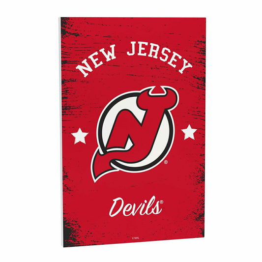 Team Sports America Exclusive - New Jersey Devils Wood Wall Sign, 16x24