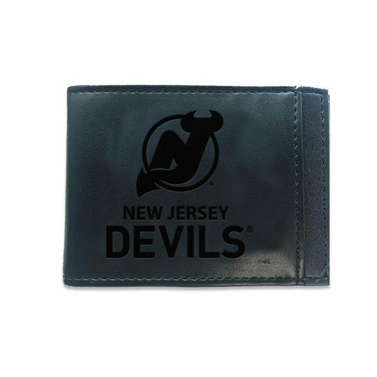 Team Sports America Essential - Front Pocket Wallet w/ RFID Blocking, New Jersey Devils, Black