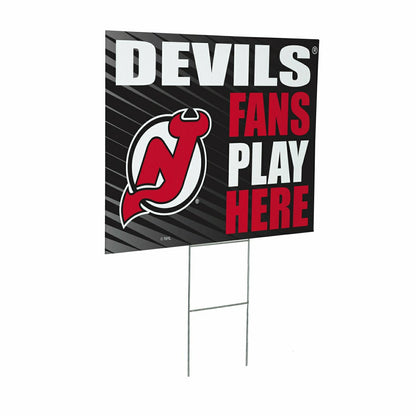 Team Sports America Trending - New Jersey Devils Coroplast Yard Sign "Fans Play Here"