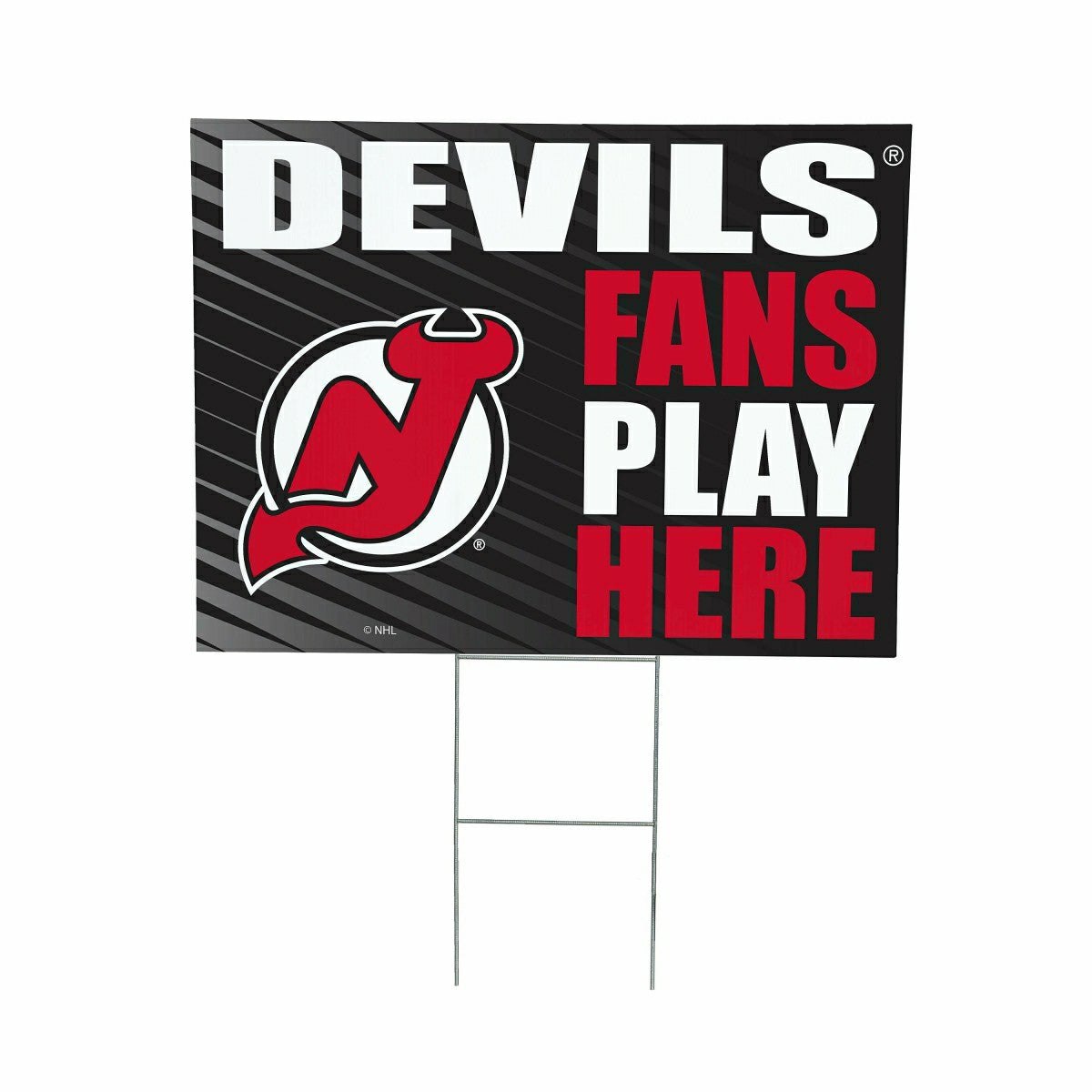 Team Sports America Trending - New Jersey Devils Coroplast Yard Sign "Fans Play Here"