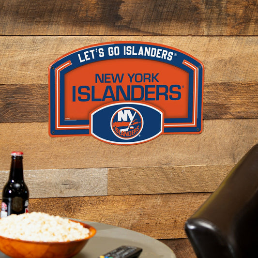 Team Sports America Essential - New York Islanders USA Embossed Steel Wall Sign, 11" x 17"