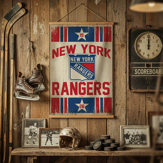 Team Sports America Best Seller - New York Rangers, Canvas Wall Tapestry, Medium, 36x24