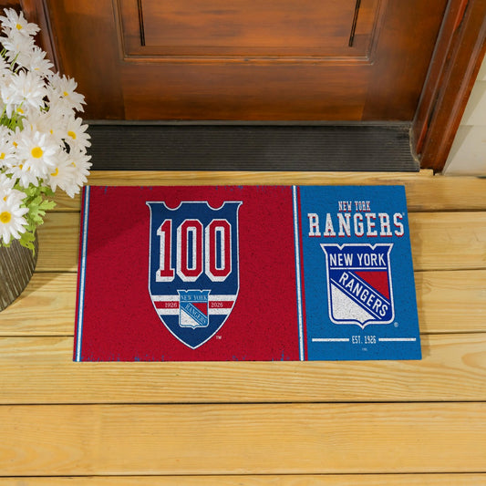 Team Sports America Essential - New York Rangers, 100 Anniversary Turf Mat, Color
