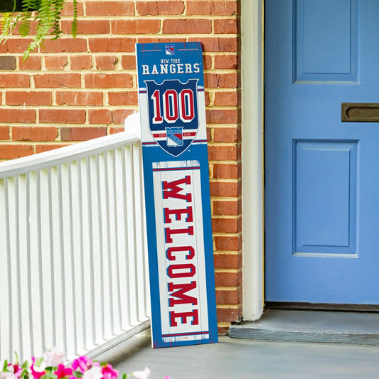 Team Sports America Exclusive - New York Rangers, 100 Anniversary Porch Leaner, 46"