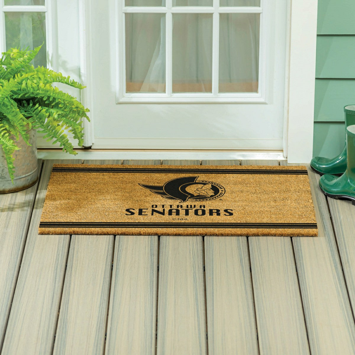 Team Sports America Classic - Ottawa Senators Large One Color Coir Mat, 36"x24"