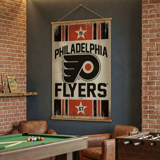 Team Sports America Essential - Philadelphia Flyers, Canvas Wall Tapestry, Large, 54x36