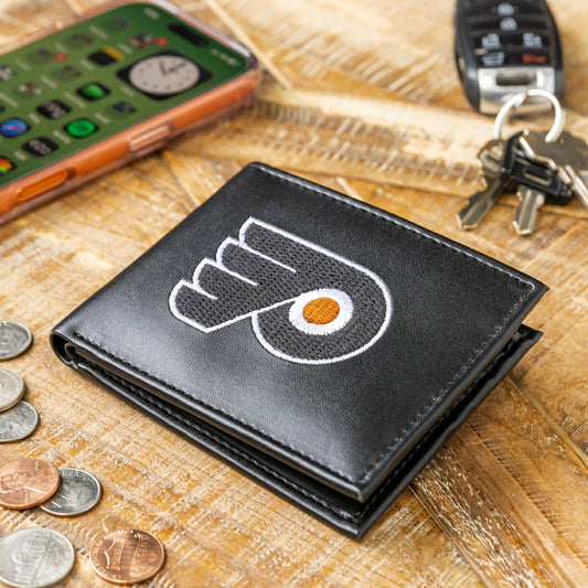 Team Sports America Signature - Philadelphia Flyers Black Bi-Fold Embroidered Wallet