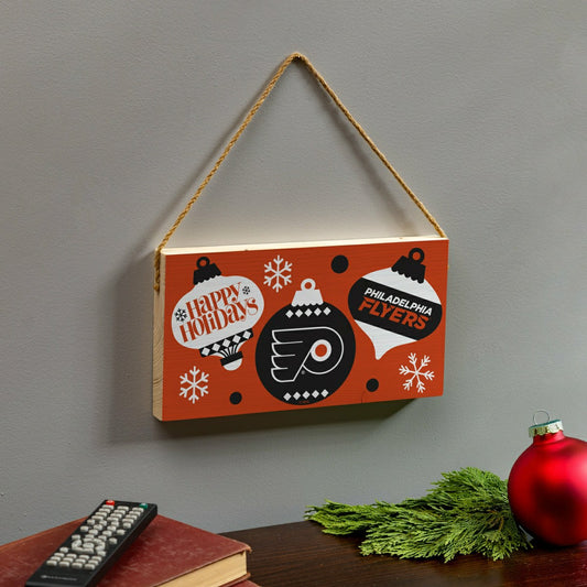 Team Sports America Essential - Philadelphia Flyers Holiday Wood Wall Sign, 6x11