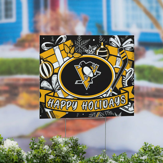 Team Sports America Value - Pittsburgh Penguins Yard Sign, Holiday