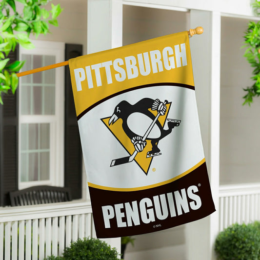 Team Sports America Recommended - Pittsburgh Penguins Suede Flag, House