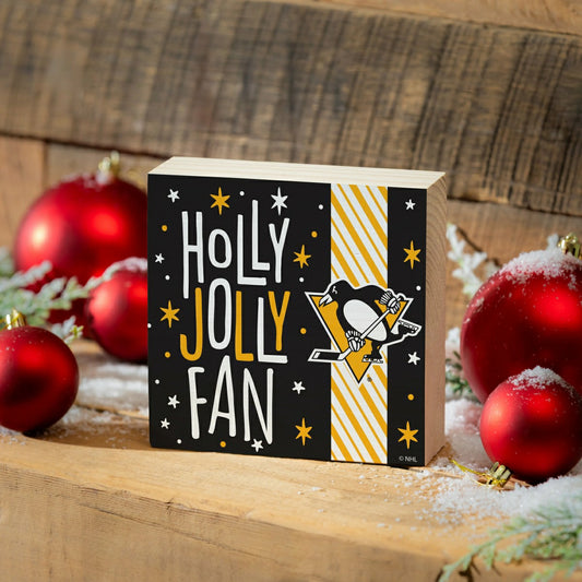 Team Sports America Essential - Pittsburgh Penguins Block, Holiday, 6x6