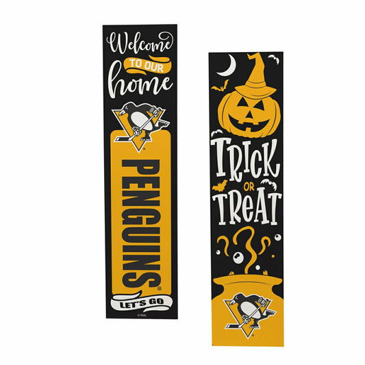 Team Sports America Everyday - 47" Double Sided Leaner, Pittsburgh Penguins, Halloween