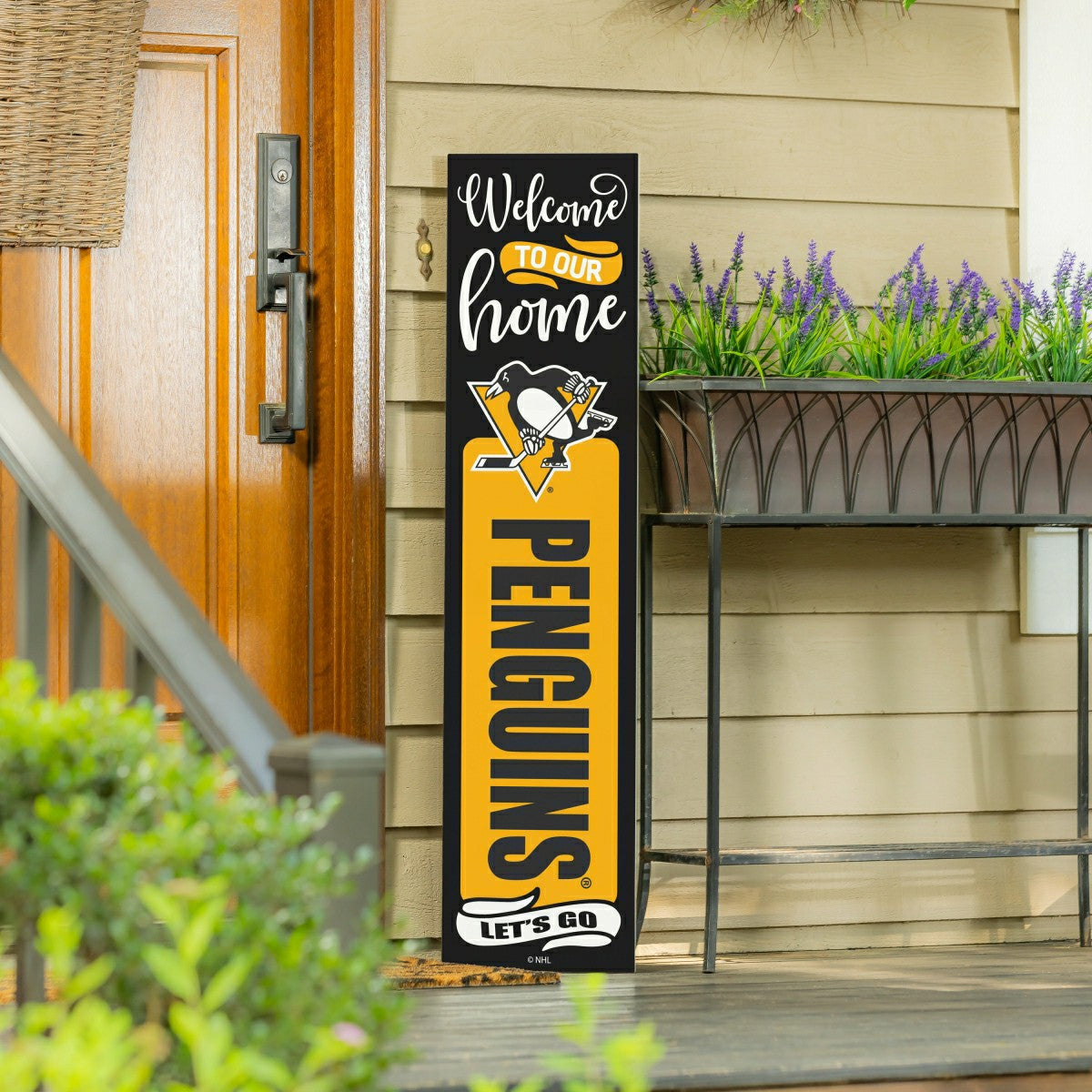Team Sports America Everyday - 47" Double Sided Leaner, Pittsburgh Penguins, Halloween