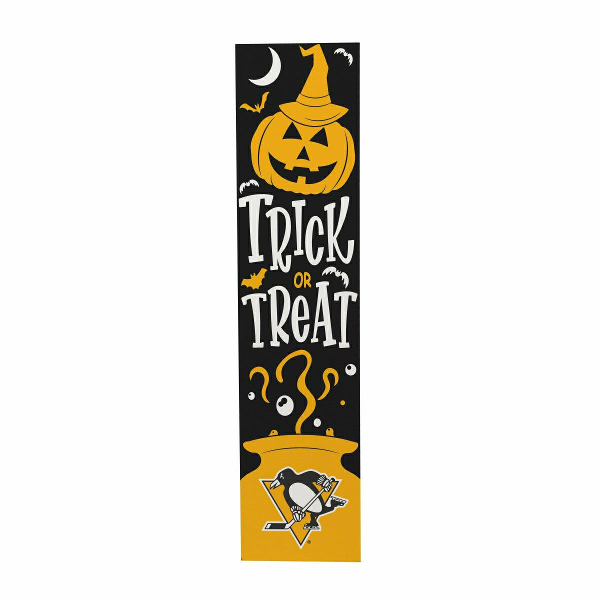 Team Sports America Everyday - 47" Double Sided Leaner, Pittsburgh Penguins, Halloween